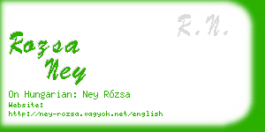 rozsa ney business card